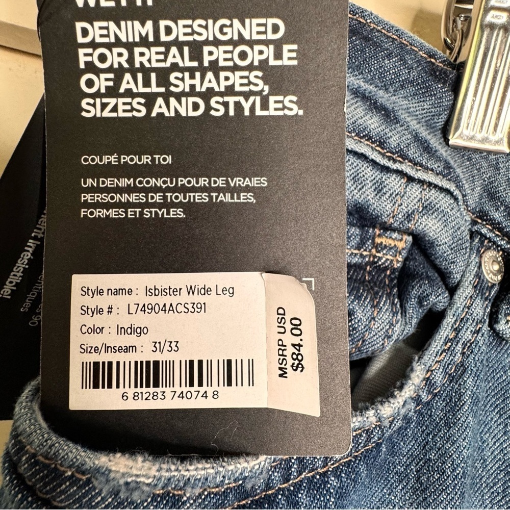 Silver Jeans Luxury,stretch,wide leg,high rise,medium wash
indigo western - Picture 7 of 9
